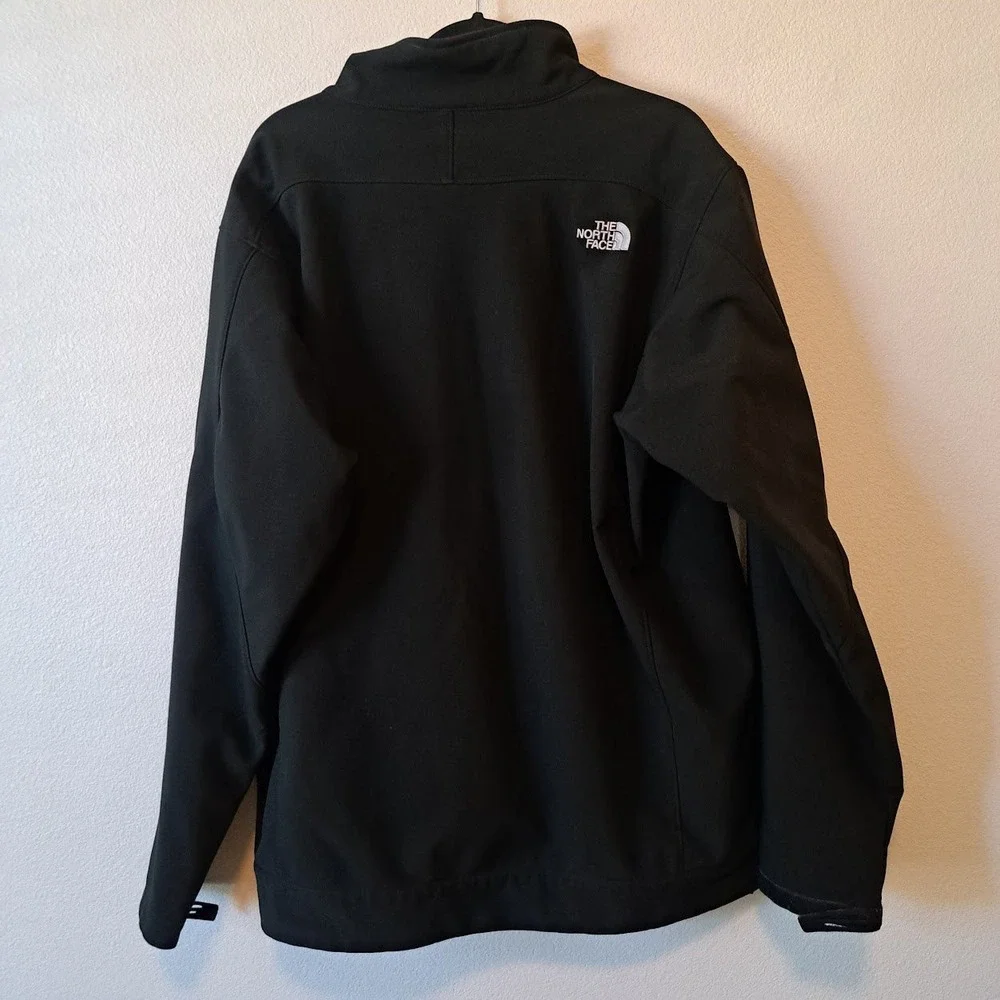 The North Face Mens Apex Bionic Half Zip Softshell Jacket Black XXL Fleece Lined